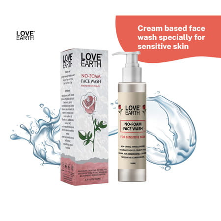 Love Earth No Foam Face Wash For Normal To Sensitive Skin