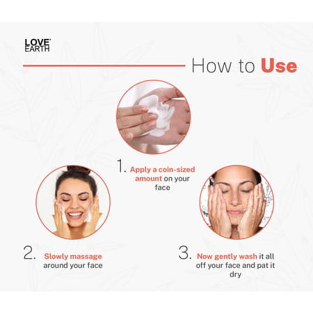 Love Earth No Foam Face Wash For Normal To Sensitive Skin