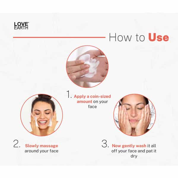 Love Earth No Foam Face Wash For Normal To Sensitive Skin