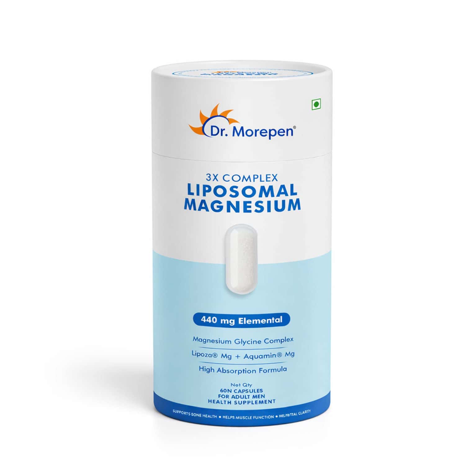Dr. Morepen 3x Complex Liposomal Magnesium Supplement - 60 Capsules