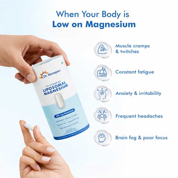 Dr. Morepen 3X Complex Liposomal Magnesium Supplement - 60 Capsules