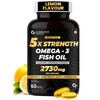 Carbamide Forte 5X Omega 3 Fish Oil With Vitamins A | D | E & Aloe Vera 60 Softgels For Men & Women