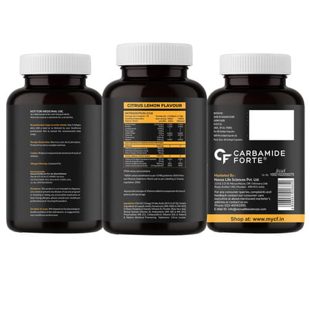 Carbamide Forte 5x Omega 3 Fish Oil With Vitamins A | D | E & Aloe Vera 60 Softgels For Men & Women