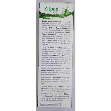Zitban Foaming Face Wash For Acne-Prone Skin - 100ml