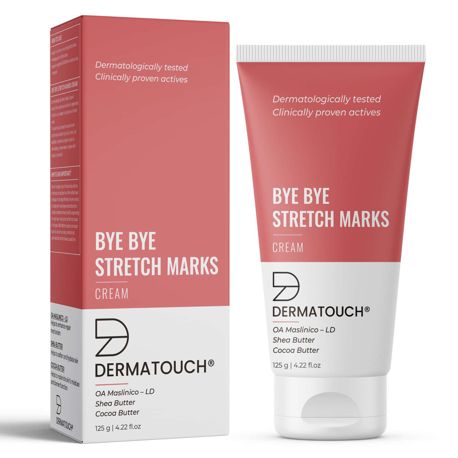 Dermatouch Bye Bye Stretch Mark Cream For Pregnancy To Reduce Stretch Marks & Scars - 125g