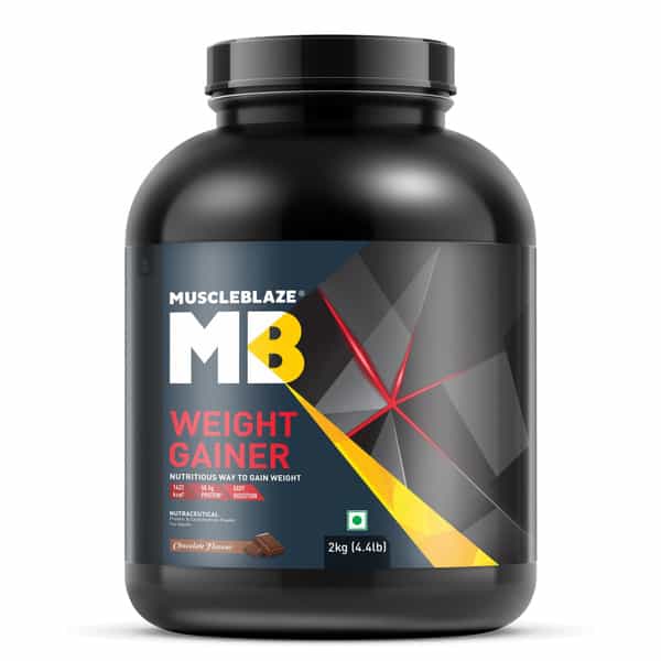 Muscleblaze Weight Gainer With Added Digezyme (Chocolate | 2Kg / 4.4Lbs | 20 Servings)