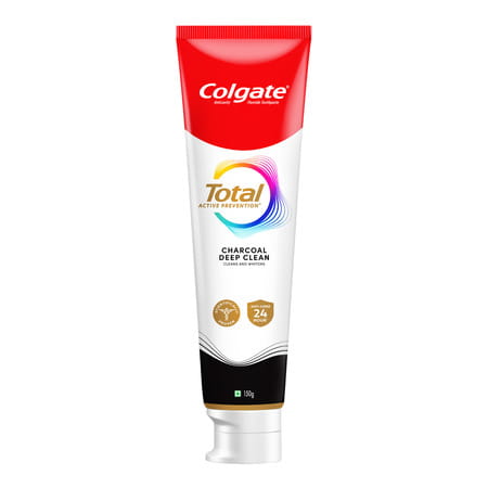 Colgate Total Charcoal Deep Clean Toothpaste With Premium Toothbrush 150 Gm