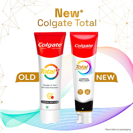 Colgate Total Charcoal Deep Clean Toothpaste With Premium Toothbrush 150 Gm
