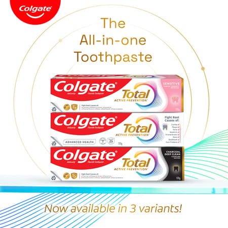 Colgate Total Charcoal Deep Clean Toothpaste With Premium Toothbrush 150 Gm