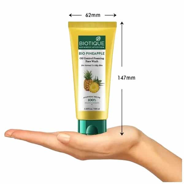 Biotique Bio Pine Apple Oil Control Foaming Face Wash For Normal To Oily Skin 100 Ml