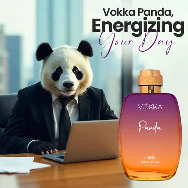 Vokka Panda 100Ml | Luxury Long Lasting Perfume For Men & Women | Sweet Amber Scent Eau De Parfum