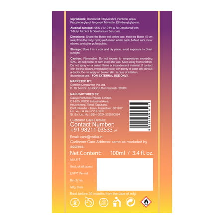 Vokka Panda 100ml | Luxury Long Lasting Perfume For Men & Women | Sweet Amber Scent Eau De Parfum