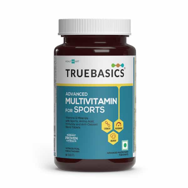 Truebasics Advanced Multivitamin For Sports & Fitness (90 Tablets) | With Amino Acid
