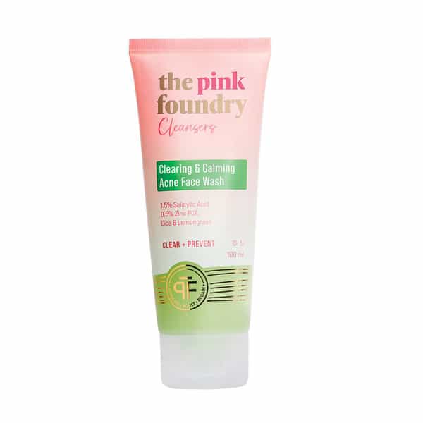 The Pink Foundry Clearing & Calming Acne Face Wash 100Ml