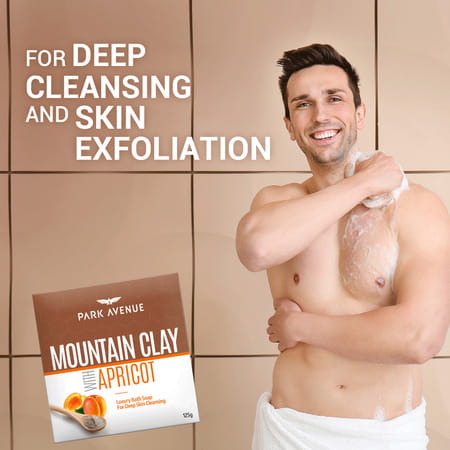 Park Avenue Mountain Clay With Apricot Luxury Soap -125gm (buy 3 Get 1 Free)