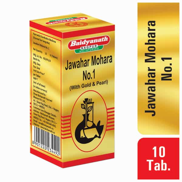 Baidyanath Asli Ayurved Jawahar Mohra No.1 Smay | 10 Tablets