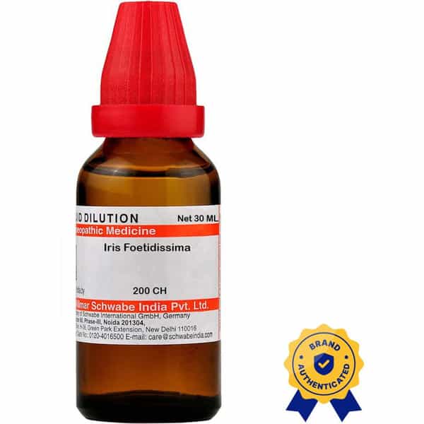 Dr. Willmar Schwabe India Iris Foetidissima 200 Ch Dilution Pack Of 2 | 30Ml Each