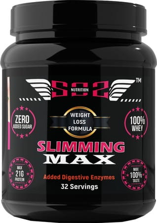 Sos Nutrition Slimming Max Weight Loss Strawberry Whey Protein - 909g (Skin Glow Healthy Hair)