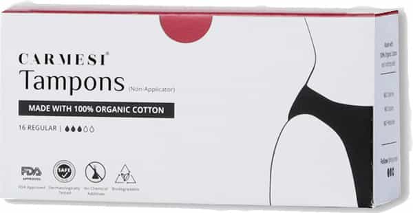 Carmesi 100% Organic Cotton Regular Tampons - 16