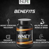 Inlife Whey Protein Powder Isolate Concentrate Hydrolysate Digestive Enzymes-1 Kg(Chocolate Flavour)