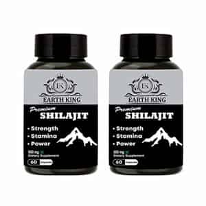 Earth King Premium Shilajit/shilajeet Extract Capsule - 500 Mg 60 Capsules (pack Of 2)