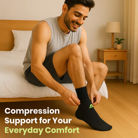 Actifit Diabetic Socks | Non-Binding & Seam-Free | Black | 1 Pack