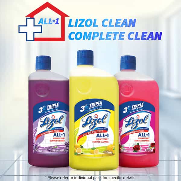 Lizol Citrus Disinfectant Floor Cleaner Liquid Bottle Of 200 Ml