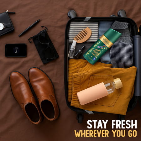 Vokka Travel Vibes Deodorant Body Spray For Men & Women 150ml | Daily Use Unisex Long Lasting Deo