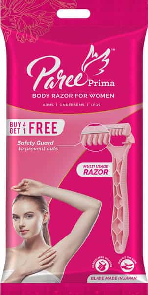 Paree Prima Premium Full Body Razors For Women- Pack Of 5