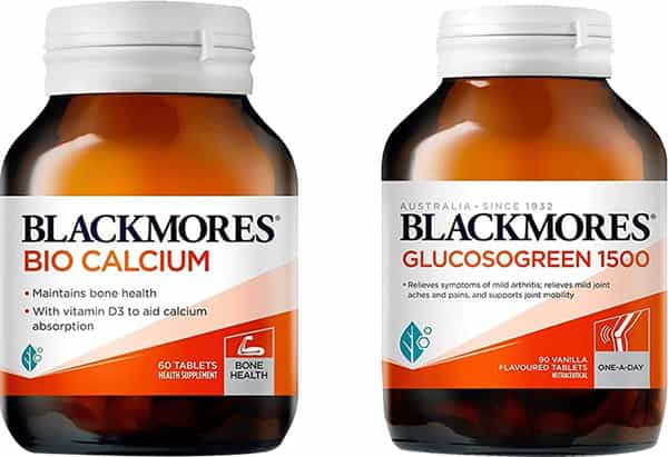 Blackmores - Bio Calcium & Glucosogreen For Healthy Joint & Bone Support 60 Tablets Pack Of 2