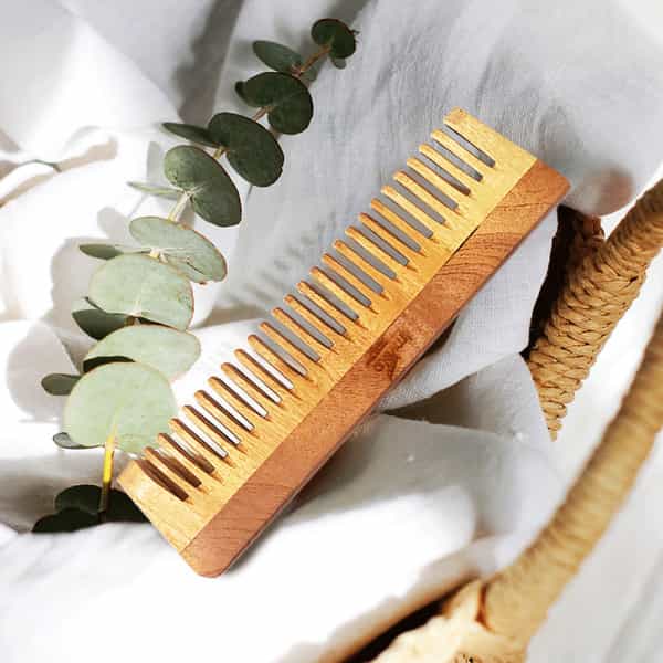 Imvelo Neem Wooden Comb | Wide Tooth Comb For Hair Growth Protect From Hairfall & Dandruff