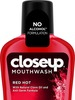 Closeup Red Hot Mouthwash Bottle Of 250 Ml