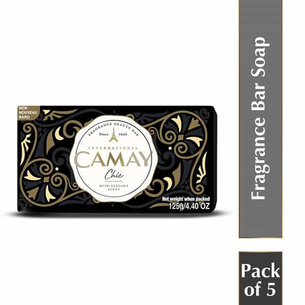 Camay Chic Citrus Beauty Soap Combo Pack With Aromatic Wood -125 *5