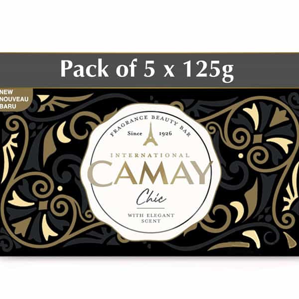 Camay Chic Citrus Beauty Soap Combo Pack With Aromatic Wood -125 *5