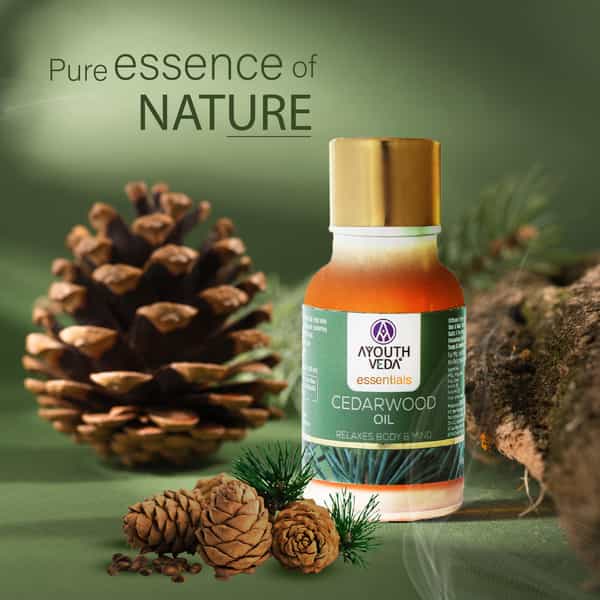 Ayouthveda Cedarwood Essential Oil With Earthy Aroma To Promote Relaxation & Calmness 15 Gm