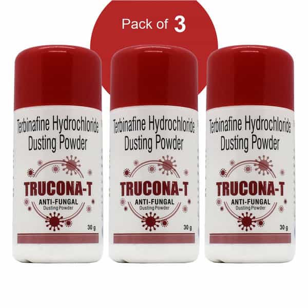 Trucona-T Terbinafine Hcl 1 % Anti Fungal Dusting Powder 30 Gms Pack Of 3