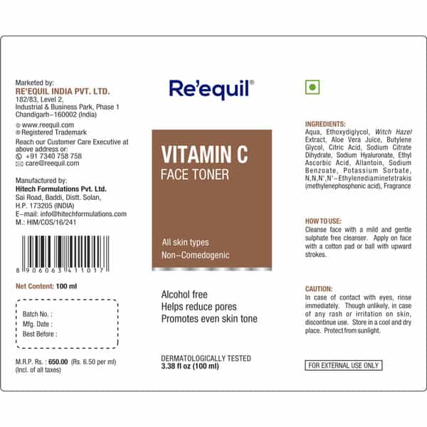 Re'equil Vitamin C Face Toner