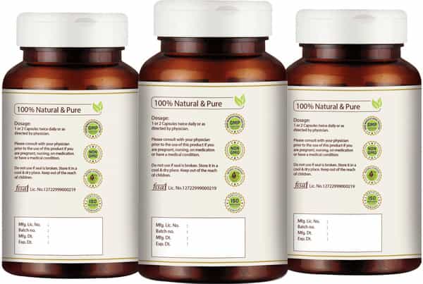Vedikroots Neem 60 Capsules 450 Mg 100% Organic | Azadirachta Indica | For Blood Detox (Pack Of 3)