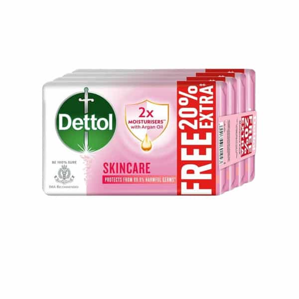 Dettol Skincare Soap 4*125Gm+(25Gm Free) 600Gm Multipiece Pack