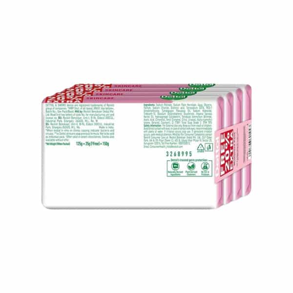 Dettol Skincare Soap 4*125Gm+(25Gm Free) 600Gm Multipiece Pack