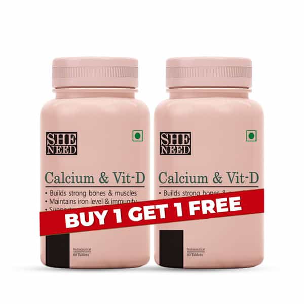 Sheneed Calcium And Vit-D Supplement-60 Capsules (Pack Of 2)