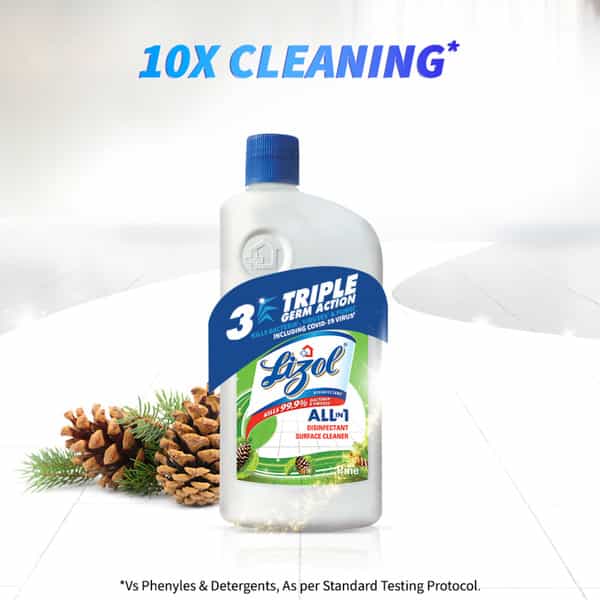 Lizol Pine Disinfectant Floor Cleaner Liquid Bottle Of 975 Ml