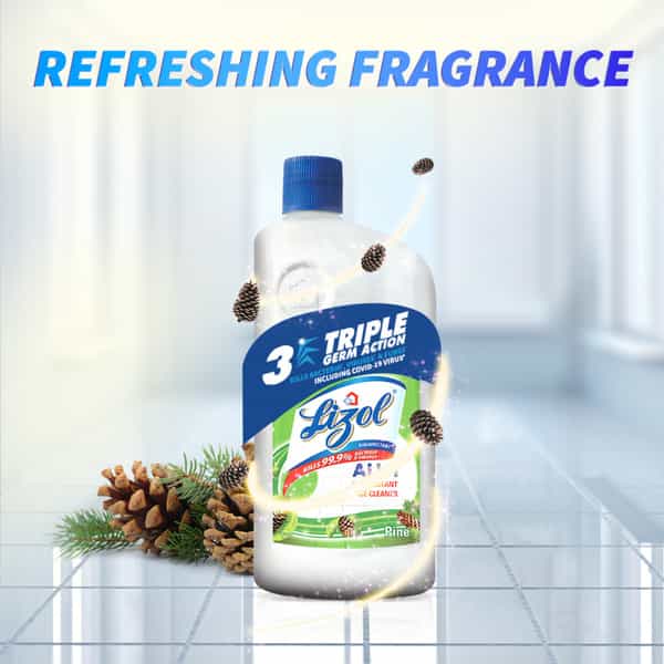 Lizol Pine Disinfectant Floor Cleaner Liquid Bottle Of 975 Ml