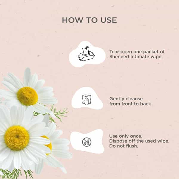 Sheneed Feminine Intimate Wipes 100% Biodegradable | Wipes For Women - 10 Wipe | Pack Of 2