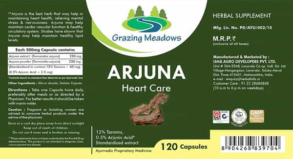 Grazing Meadows Arjuna - 120 Capsules (Pack Of 5)