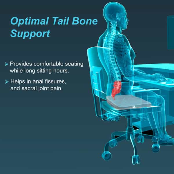 Tynor Coccyx Cushion Seat Grey Universal Size 1 Unit