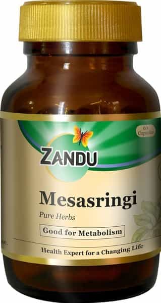 Zandu Meshashringi Pure Herbs  Metabolic Wellness Capsules  Bottle Of 60