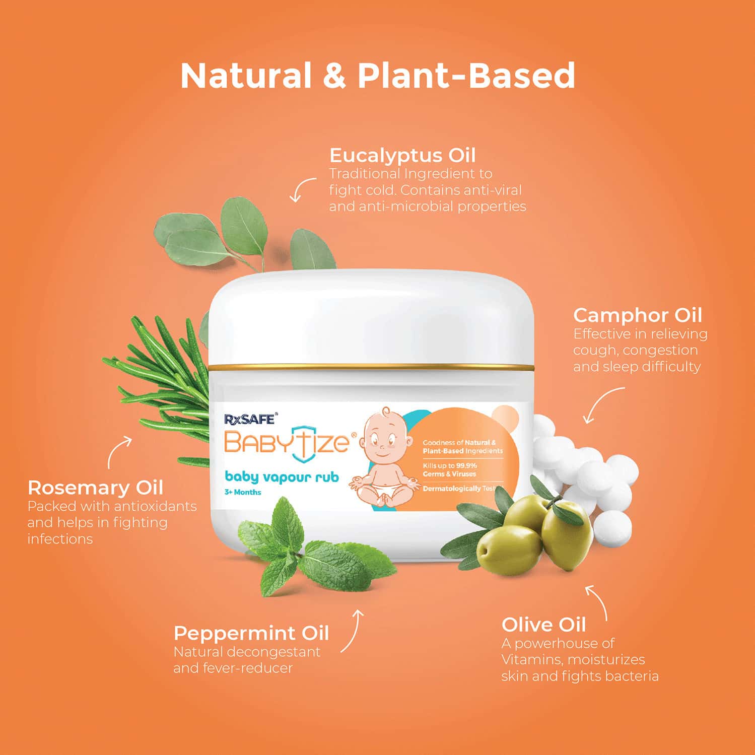 Buy RXSAFE BABYTIZE BABY VAPOUR RUB 50GM Online & Get Upto 60 OFF at