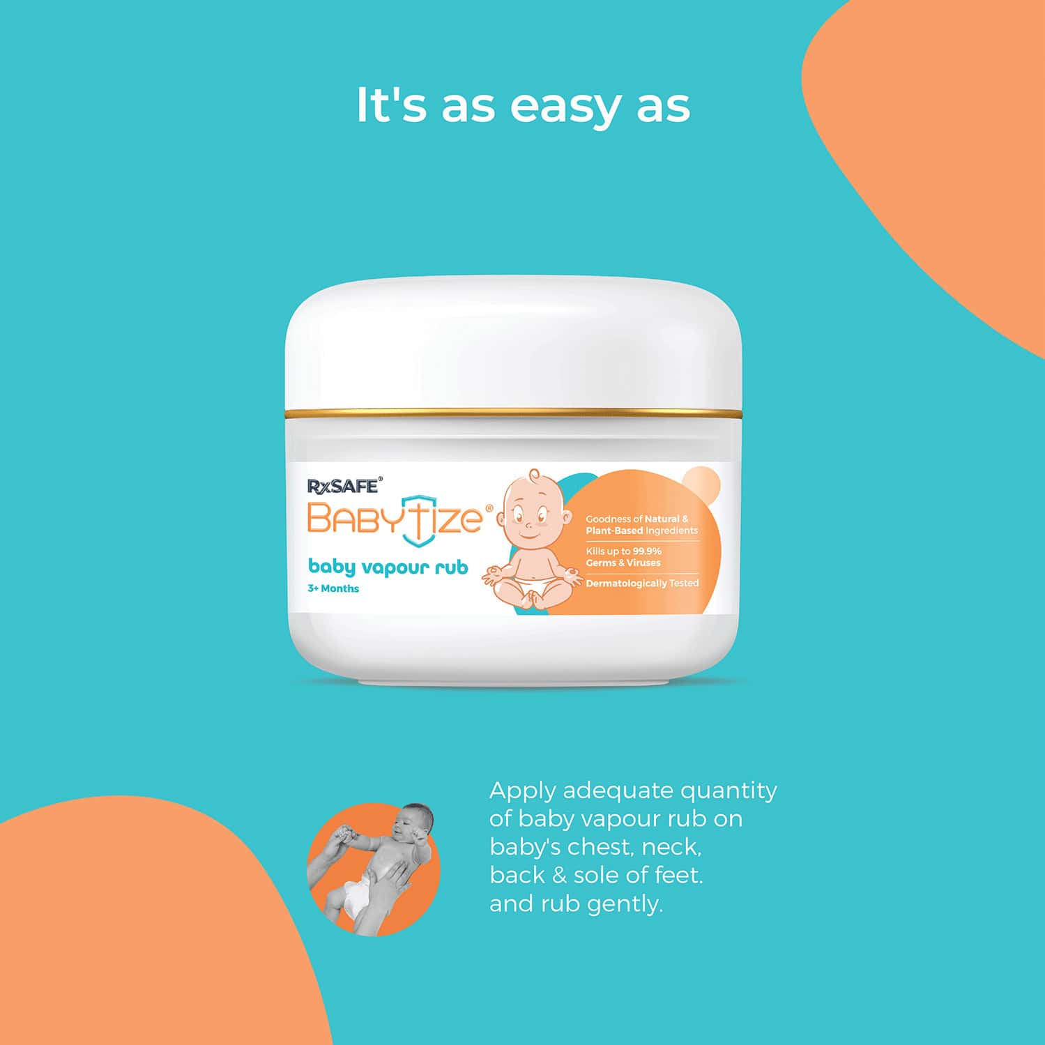 Buy RXSAFE BABYTIZE BABY VAPOUR RUB 50GM Online & Get Upto 60 OFF at