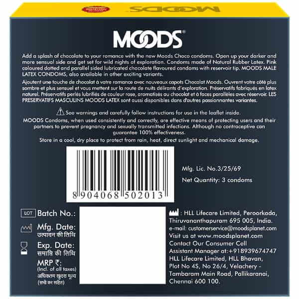 Moods Choco Dotted Condom Pack Of 3'S
